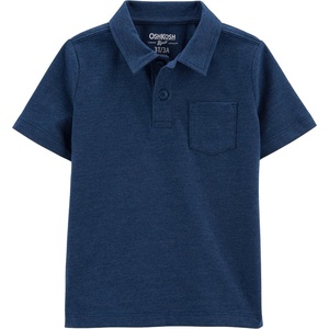 OshKosh B’Gosh Boys’ Short Sleeve Polo(Blue Cadet)