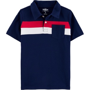 OshKosh B’Gosh Boys’ Short Sleeve Polo(Indigo Blue)