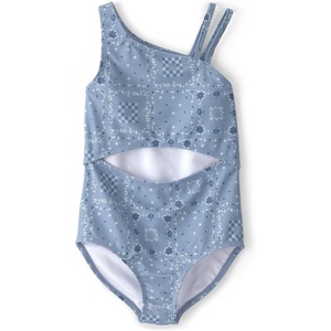 OshKosh B’Gosh Girls’ One-piece Swimsuit(Blue/White Bandana)
