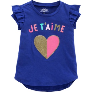 OshKosh B’Gosh Girls’ Short-Sleeve Tunic(Bluetiful)