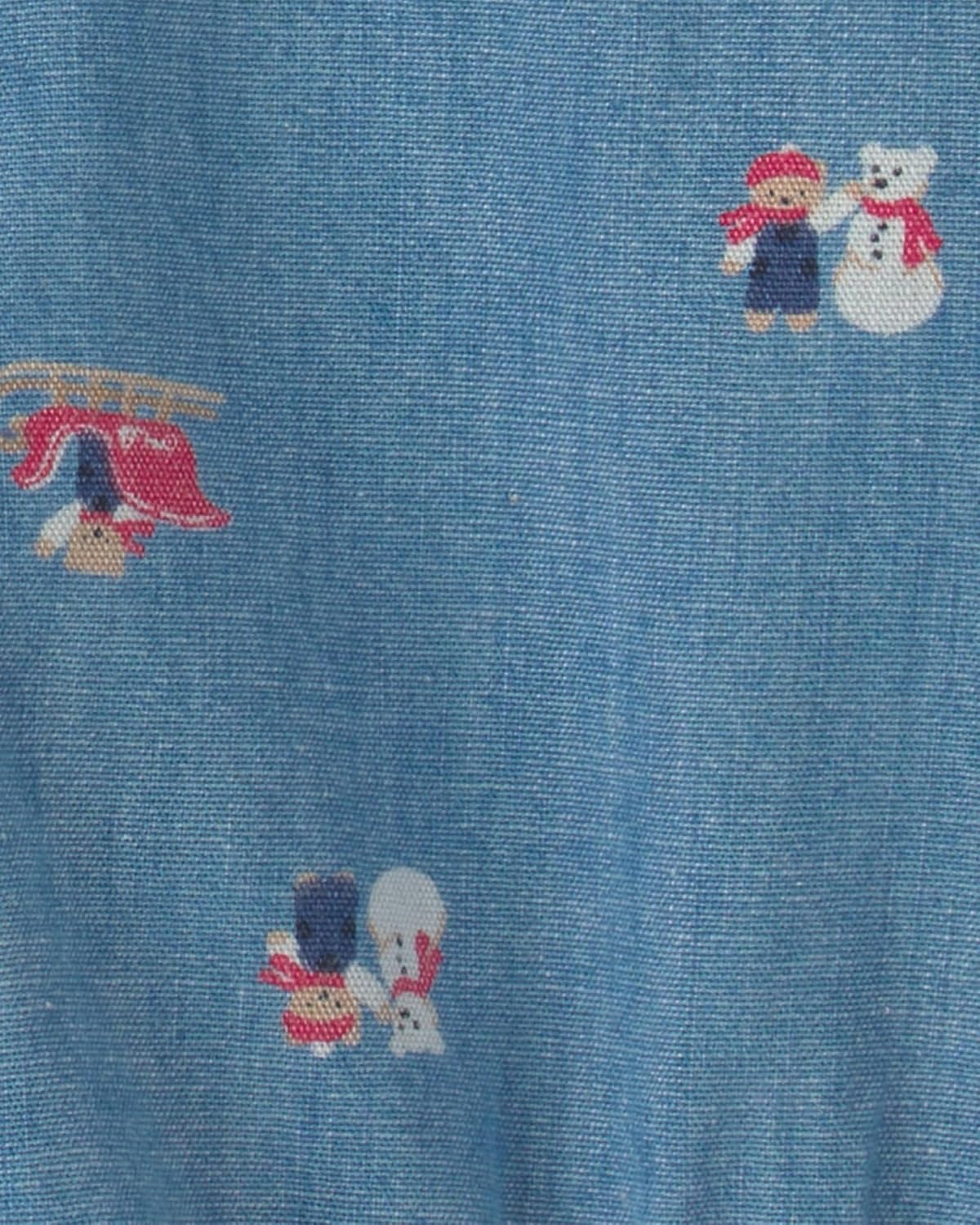 image:imageOSHKOSH BGOSH Baby Boys Buttonfront BodysuitBlue Chambray Snow