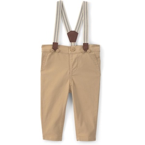 OshKosh B’Gosh Boy Suspenders, Brown Khaki, 9M