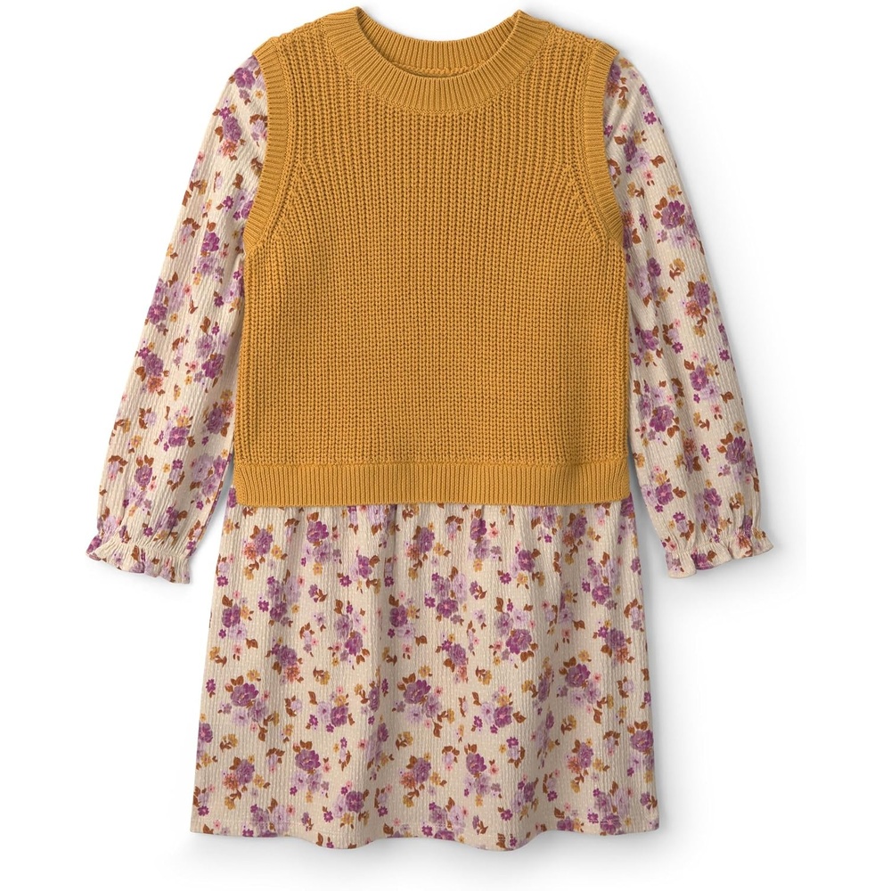 image:imageOshKosh BGosh Baby Girls DressYellow Cream Floral