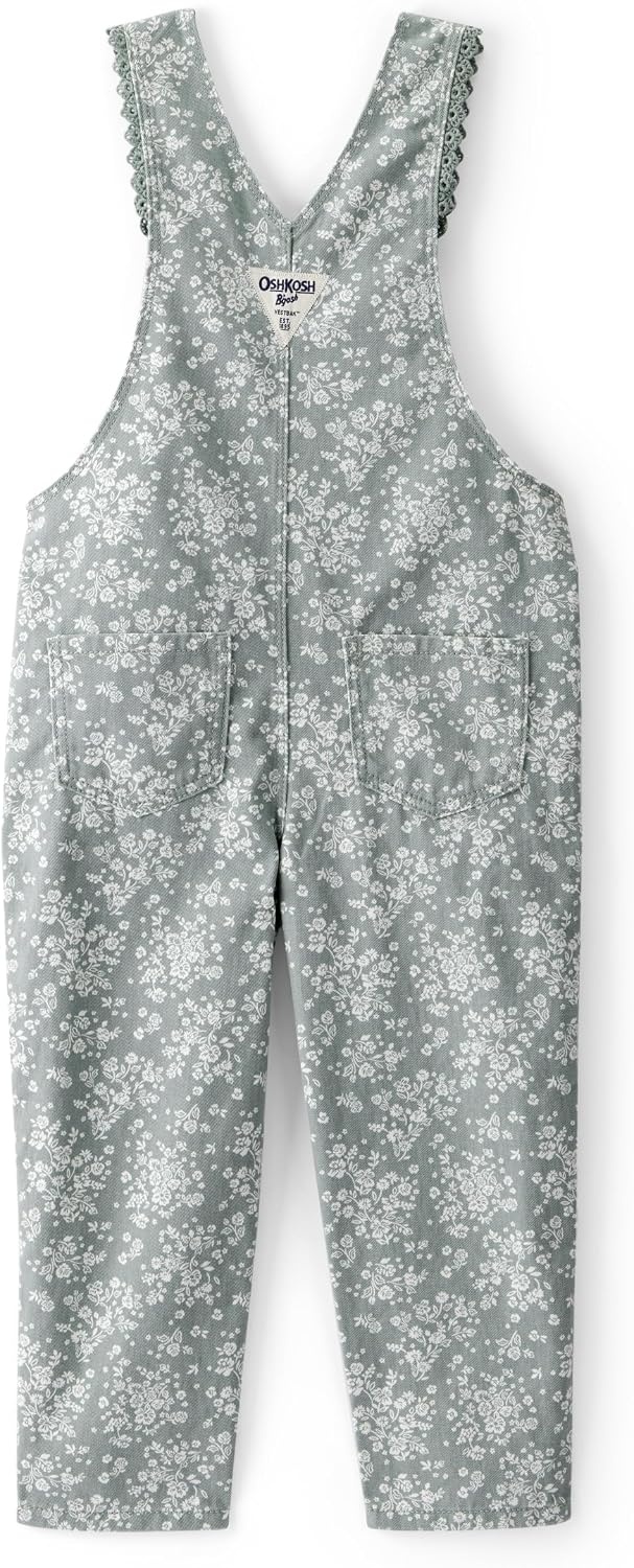 image:imageOSHKOSH BGOSH Baby Girls Worlds Best OverallsGreen Floral Canvas