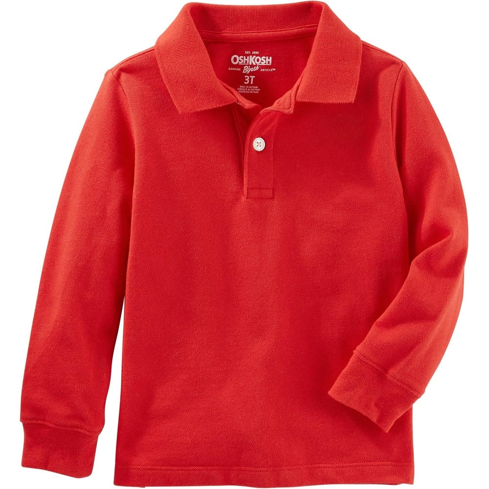 image:imageOshKosh BGosh Boys Uniform Long Sleeve PoloRed