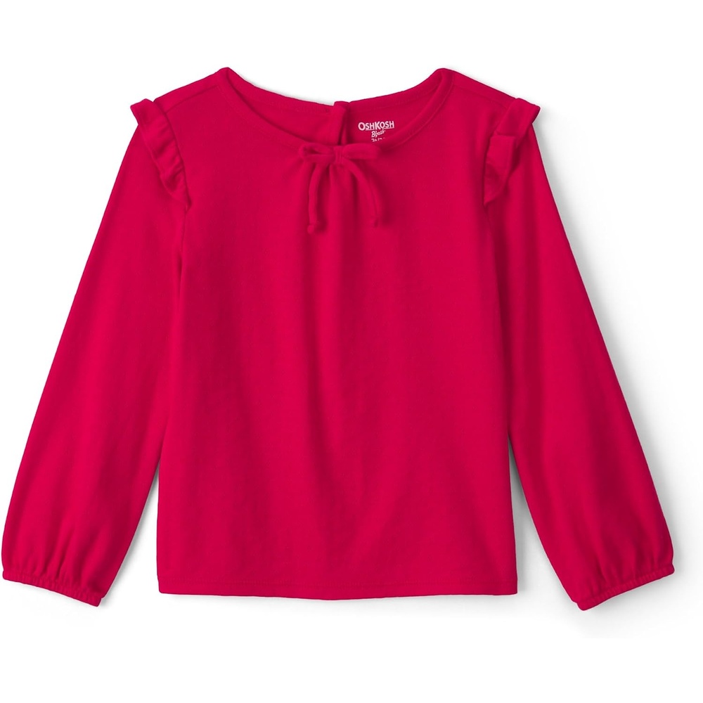 image:imageOshKosh BGosh Girls Long Sleeve Fashion TopRed Holiday