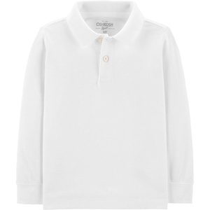 OshKosh B’Gosh Boys’ Uniform Long Sleeve Polo(White)