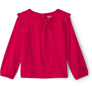 OshKosh B’Gosh Girls’ Long Sleeve Fashion Top(Red Holiday)