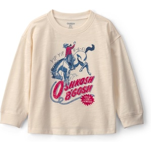 OshKosh B’Gosh Baby Boys’ Long-Sleeve Graphic Tees(Cream Horse)