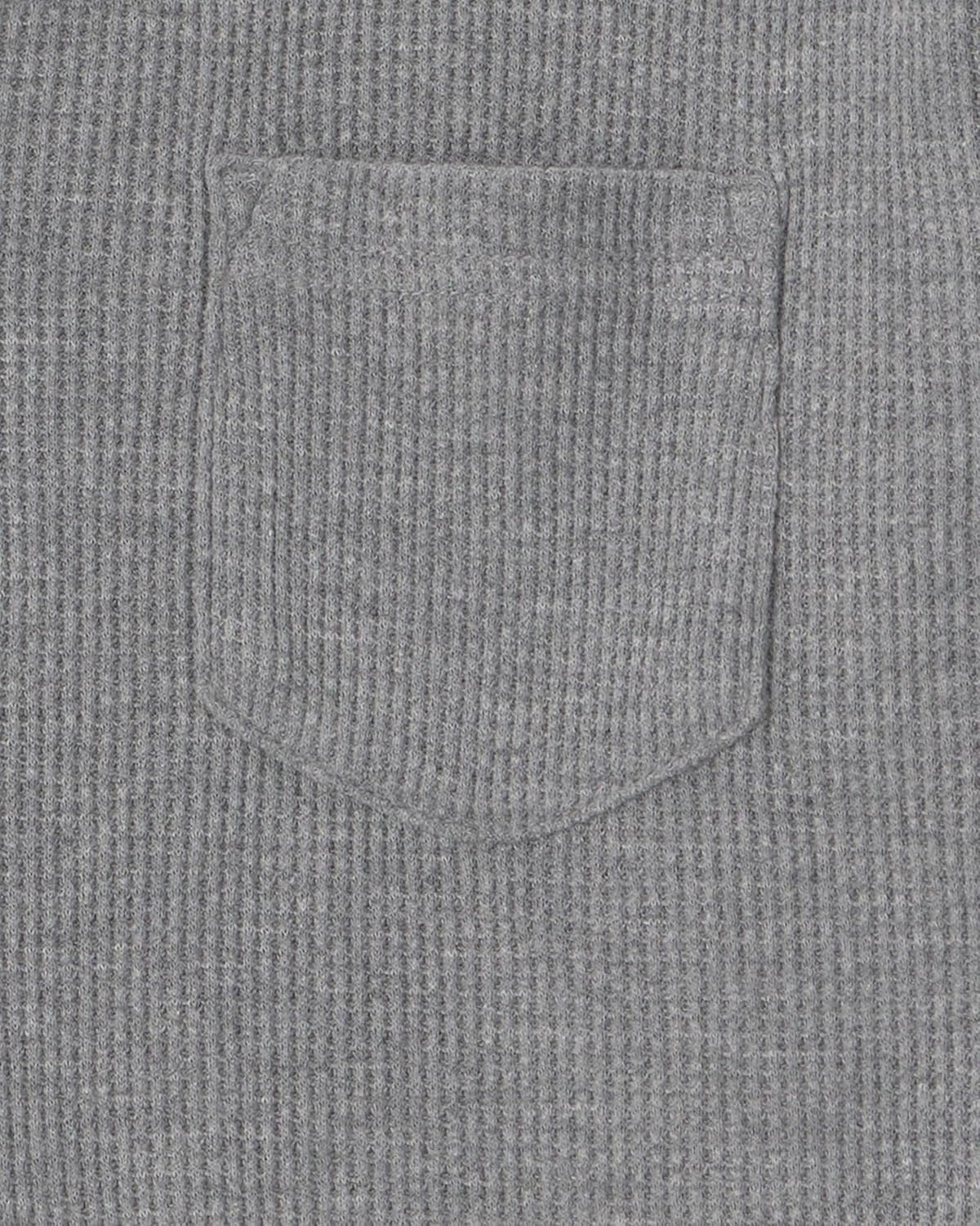 image:imageOshKosh BGosh Boys Long Sleeve HenleyGrey Waffle Knit