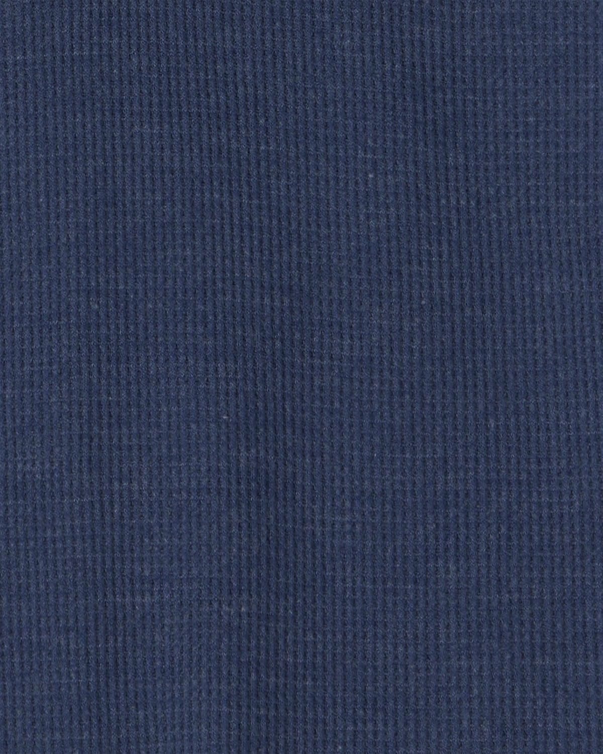 image:imageOshKosh BGosh Boys Long Sleeve HenleyNavy Blue Waffle Knit