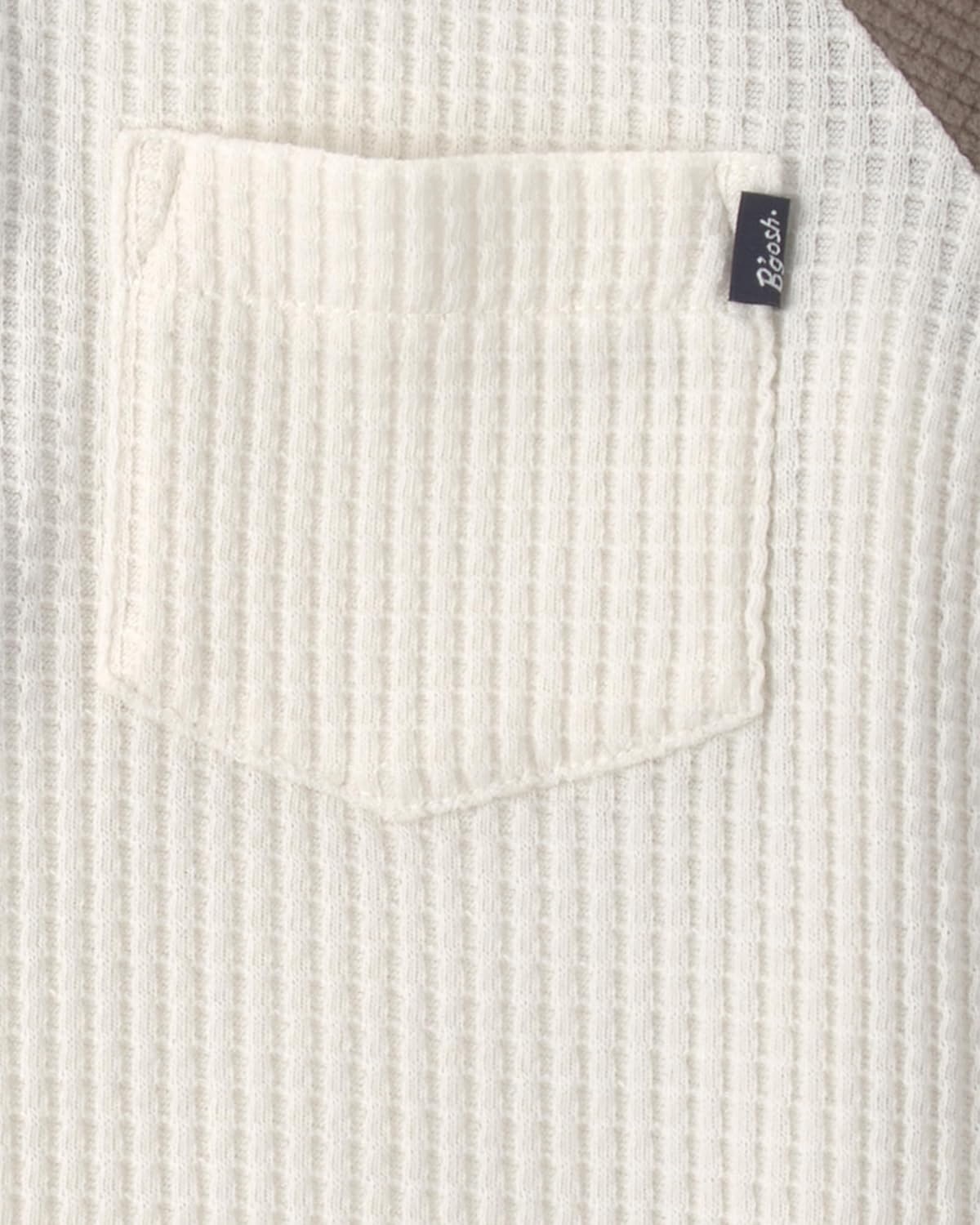 image:imageOshKosh BGosh Boys Long Sleeve HenleyBrown Cream Henley