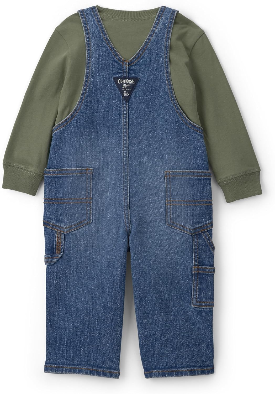 image:imageOSHKOSH BGOSH Baby Boys 2piece Overall SetsDenim Olive
