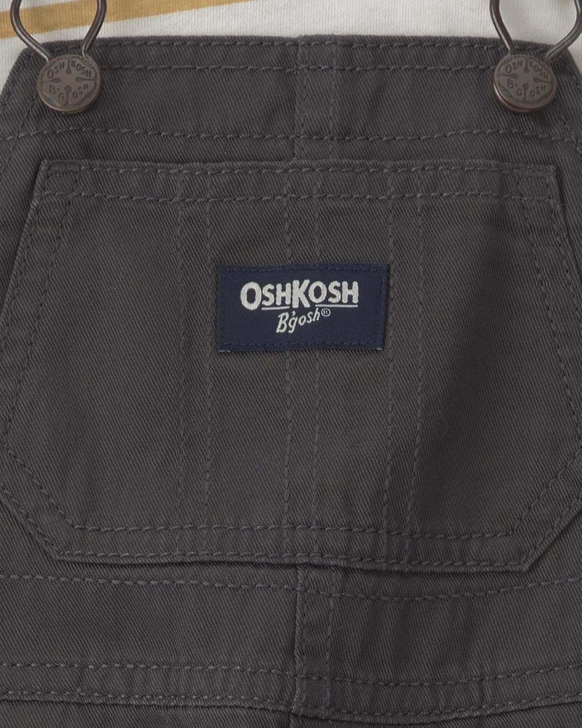 image:imageOSHKOSH BGOSH Baby Boys 2piece Overall SetsGray White Stripe