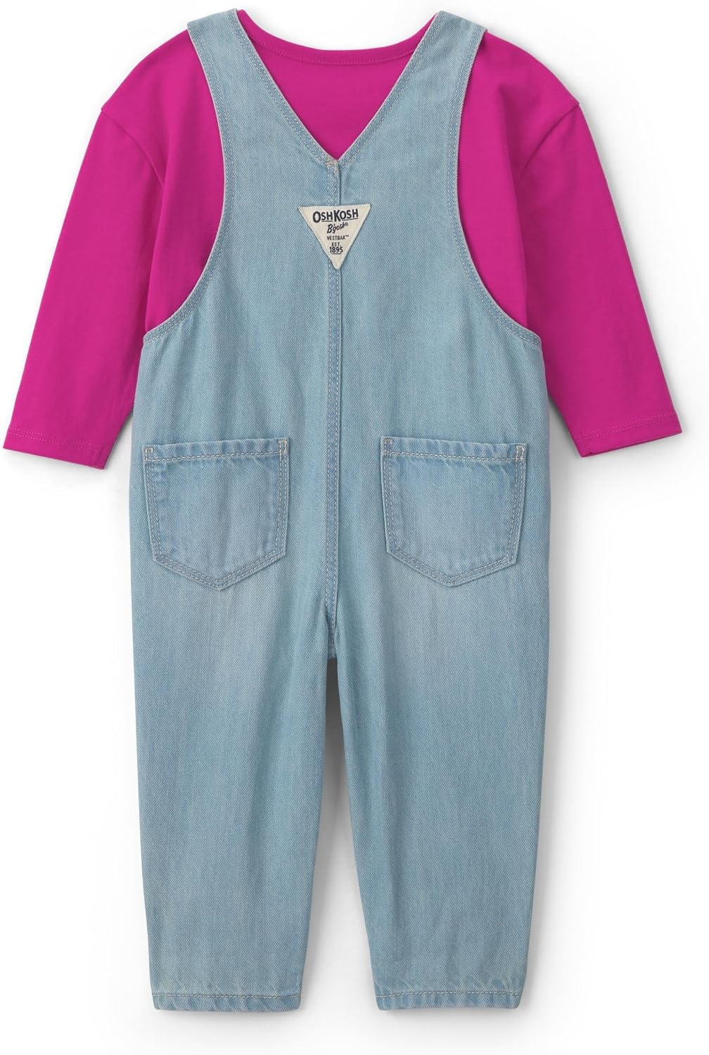 image:imageOSHKOSH BGOSH Baby Girls 2piece Overall SetsDenim Floral Embroidery