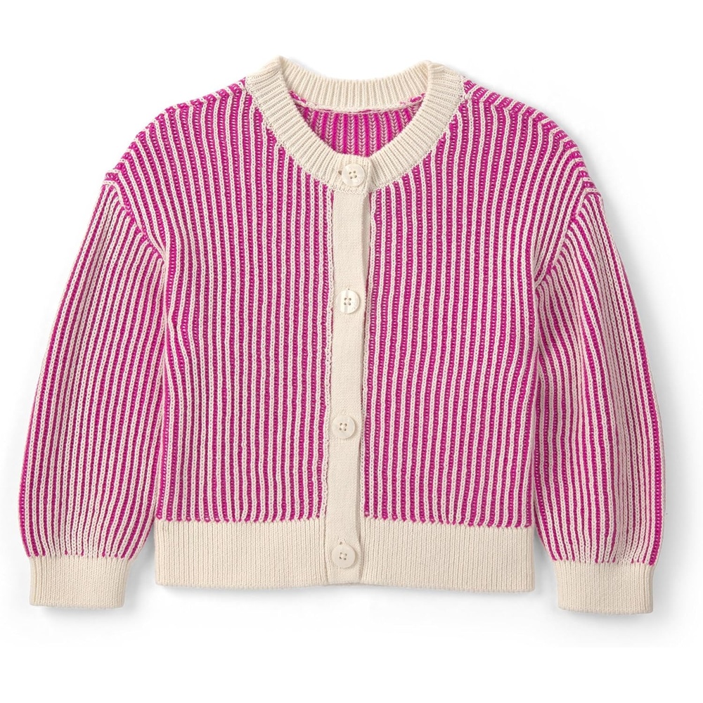 image:imageOSHKOSH BGOSH Girls Cardigan SweaterPink Stripe