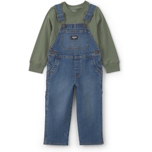 OSHKOSH B’GOSH Baby Boys’ 2-piece Overall Sets(Blue Olive Green)