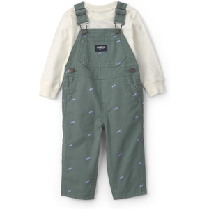 OSHKOSH B’GOSH Baby Boys’ 2-piece Overall Sets(Green Car Print)
