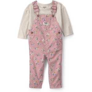 OSHKOSH B’GOSH Baby Girls’ 2-piece Overall Sets(Pink Floral)