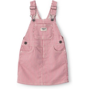 OshKosh B’Gosh Baby Girls’ World’s Best Overalls Skirtall(Pink Hickory Stripe)