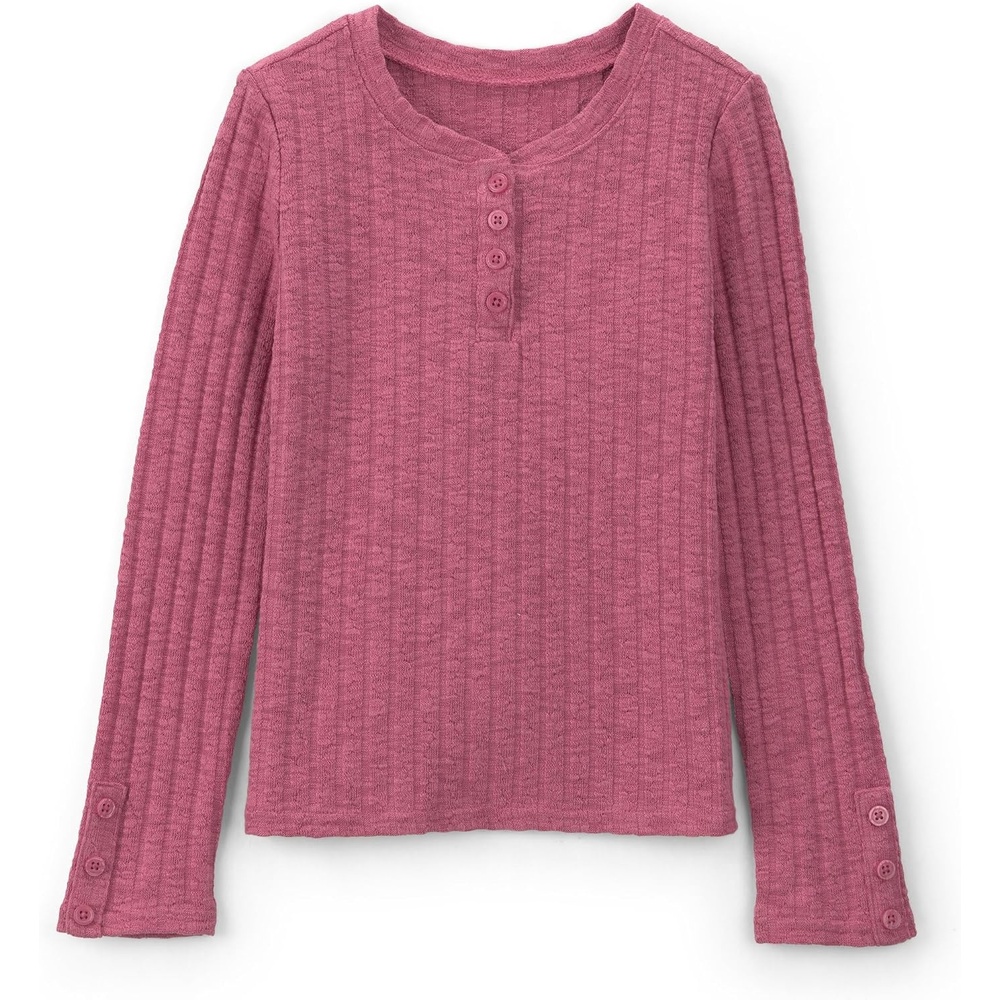 image:imageOSHKOSH BGOSH Girls LongSleeve Fashion TopPink Ribbed