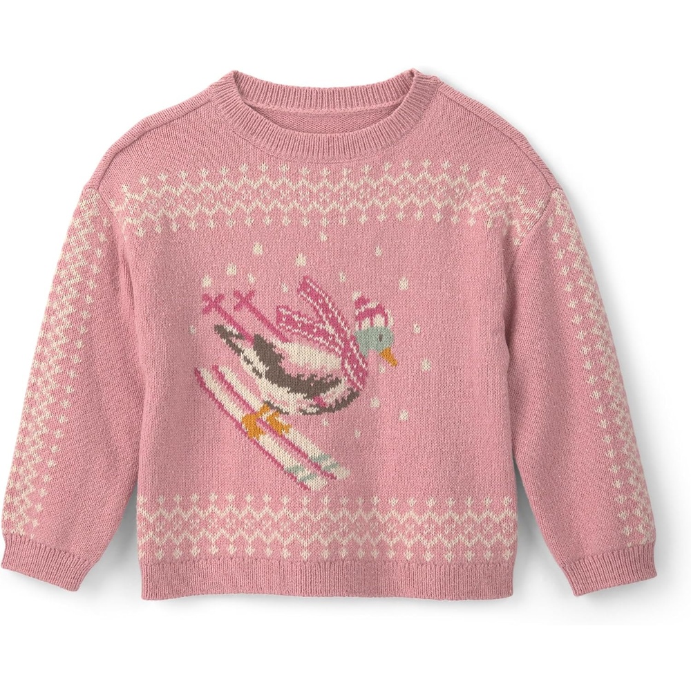 image:imageOshKosh BGosh Baby Girls SweaterPink Duck Skiing Fair Isle