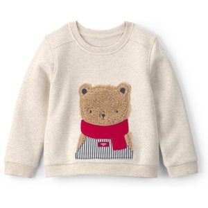 OSHKOSH B’GOSH Baby Boys’ Pullover Sweatshirt(Cream Bear)
