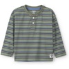 Grey Blue Green Stripe