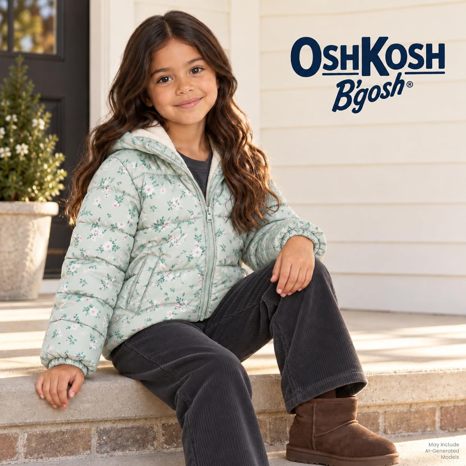 image:imageOshKosh Bgosh Girls Puffer Jacket Heavyweight Insulated Hooded Winter CoatMint