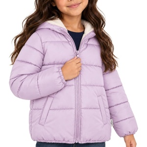 OshKosh B’gosh Girls Puffer Jacket Heavyweight Insulated Hooded Winter Coat(Lilac)