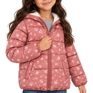 OshKosh B’gosh Girls Puffer Jacket Heavyweight Insulated Hooded Winter Coat(Rose)